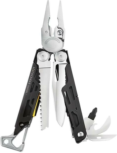 Leatherman Signal utensile multifunzione, 19 funzioni, nero‑argento