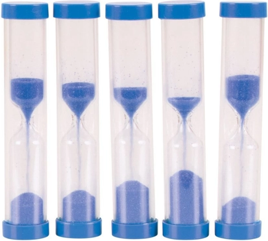 Bigjigs Toys zandloper 5 minuten blauw