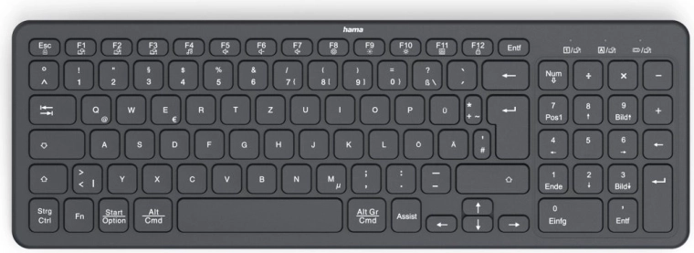 Tastiera wireless Hama WK-300 nera