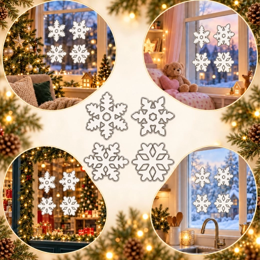 Various snowflake motifs