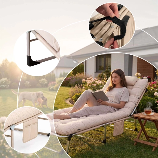 Matelas moelleux, oreiller et poche pratique