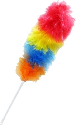Plumeau antistatique avec franges colorées 66 cm