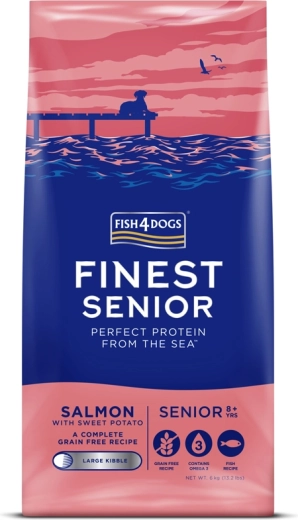 Fish4Dogs Finest crocchette pro cani anziani salmone e patate dolci 6 kg