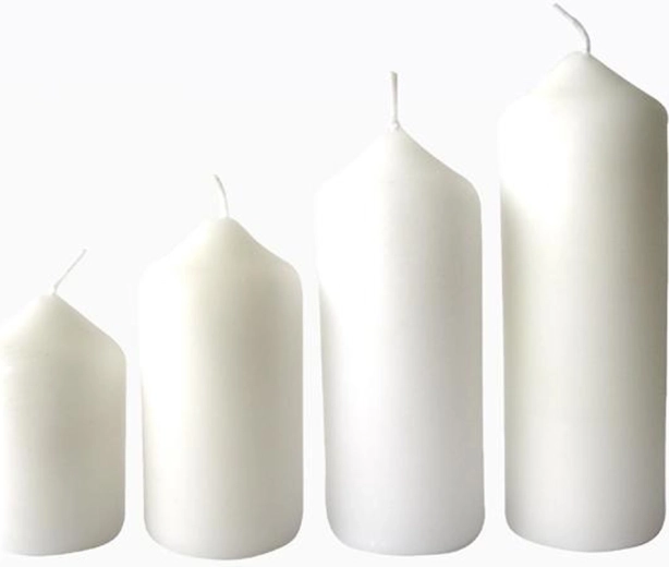 Advent Candles PROVENCE, diameter 4 cm, white set of 4 sizes