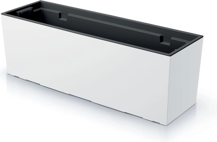 Blumenkasten URBI CASE mit Einsatz 77 cm, weiß