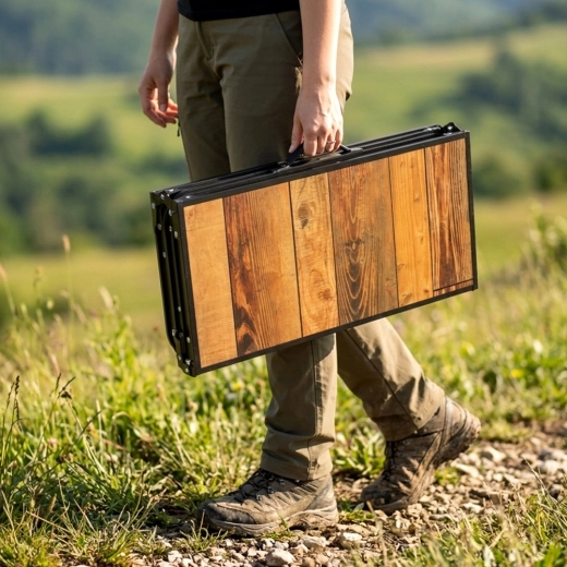Folds into a suitcase and is easy to carry