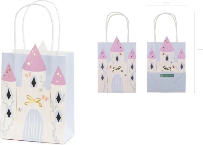 Borsa regalo con motivo castello 14 × 8 × 20 cm (mix)