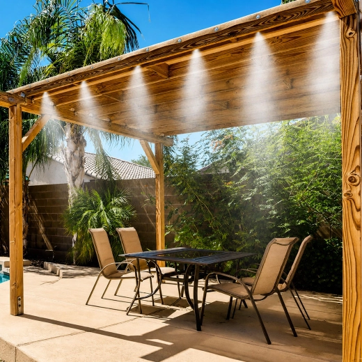 Fine misting for cooling