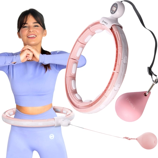 Adjustable hoop with massage magnets