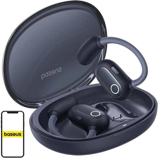 Baseus Eli Sport 1 cuffie sportive TWS wireless con ganci auricolari nere