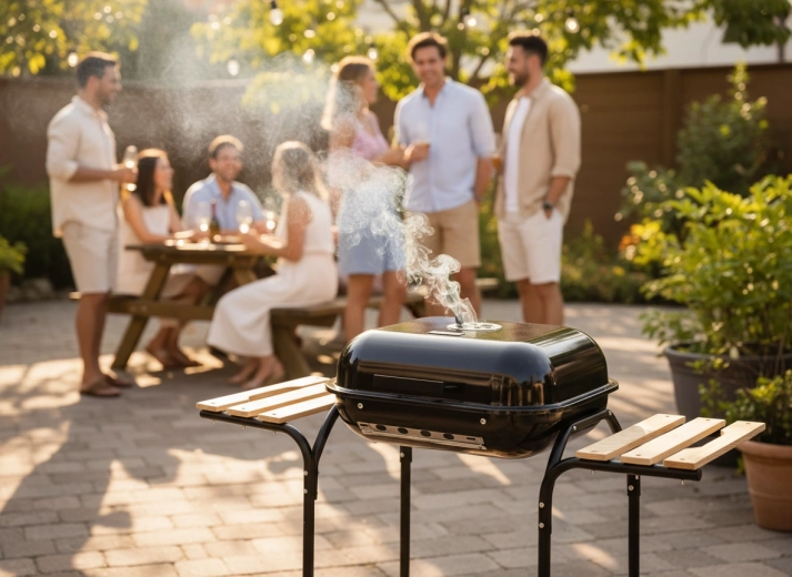 Even grilling on a chrome-plated grate