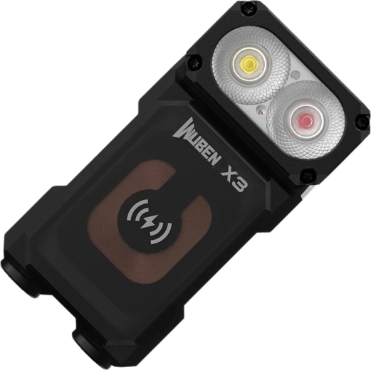 Powerful dual lighting: white and red light