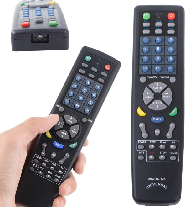 Universal fjernbetjening til TV, DVD, SAT og audio