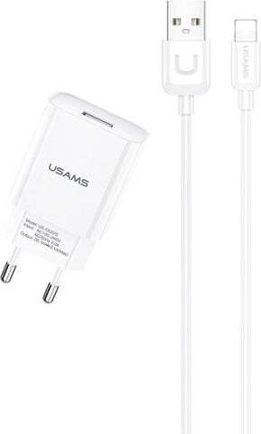 Charger USAMS 1xUSB T21 Lightning 2.1A