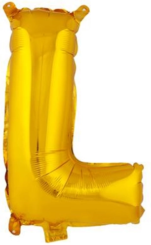 Palloncino in foil lettera L 30 cm oro TORO