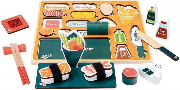 Puzzle 3D in legno Sushi bar di Bino