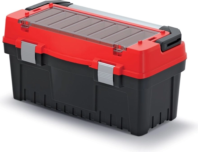 Valigetta portattrezzi EVO con maniglia e chiusure in metallo, 59 × 28,8 × 30,8 cm, rossa