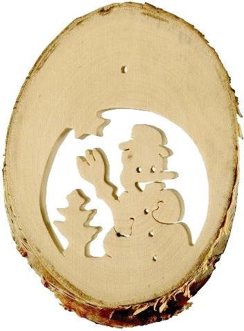 Children's Winter Wooden Hanging Decoration 10 pcs