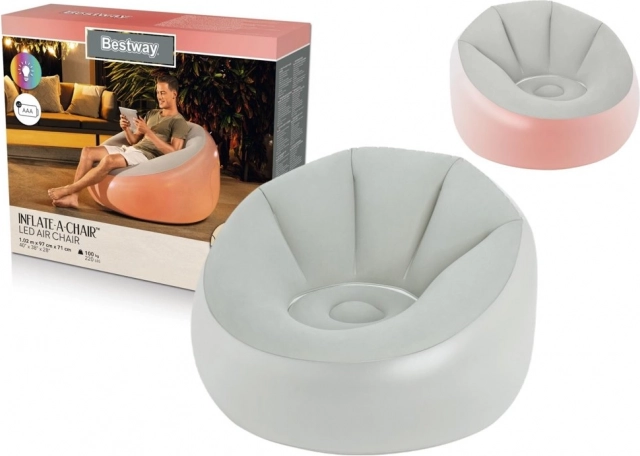 Inflatable LED Armchair 102 × 97 × 71 cm BESTWAY