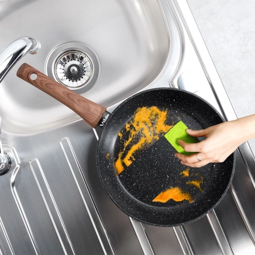 Ergonomisk håndtag med trædekor og nem rengøring