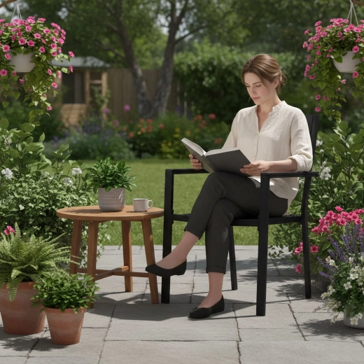 Comfort grazie alla seduta ampia e ai braccioli