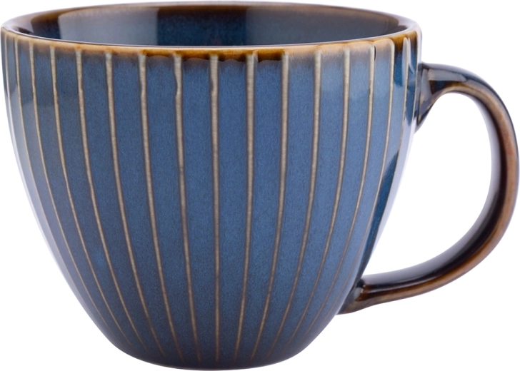 Altom Design tazza in ceramica Jumbo Reactive Stripes 450 ml blu