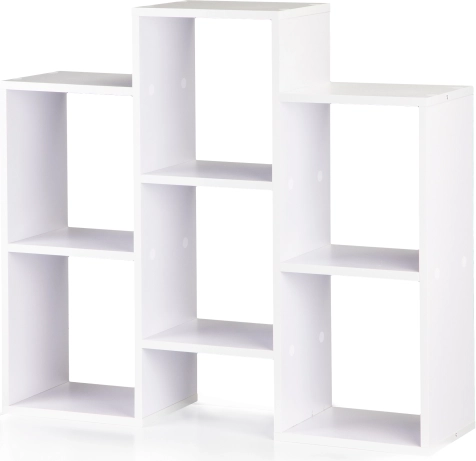 ModernHome moderna libreria girevole in laminato, bianca