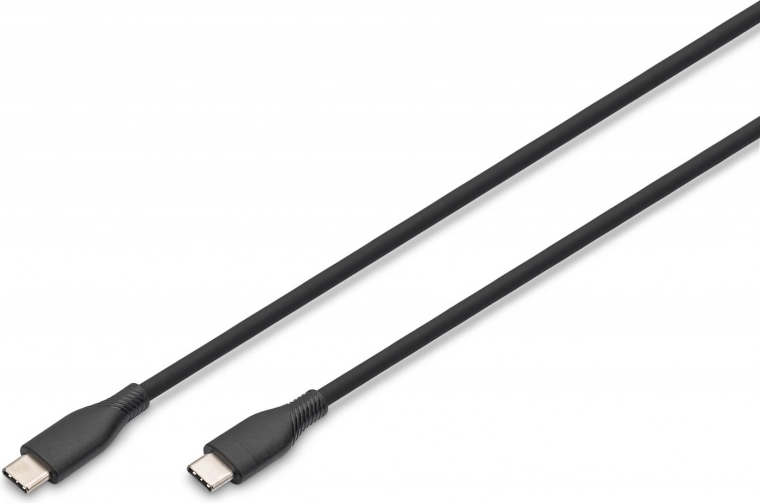 Silikonowy kabel USB‑C do połączeń – USB‑C, USB 2.0 60 W, 1 m czarny