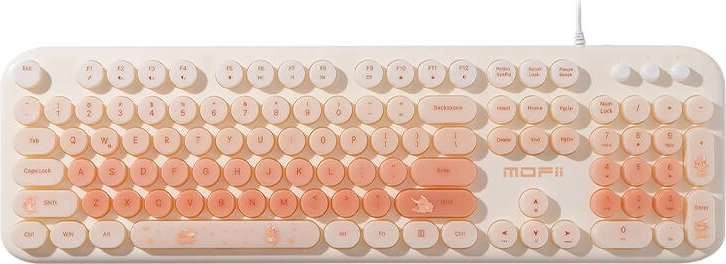 Mofii Love Me wired keyboard with backlight, beige
