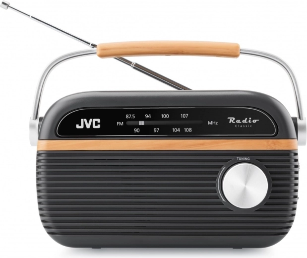 Radio portatile classica JVC FM grigia