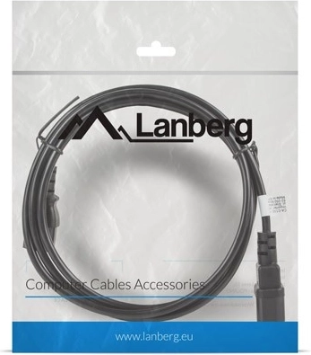 LANBERG cavo di alimentazione di prolunga IEC C13–C14, 1,8 m, nero