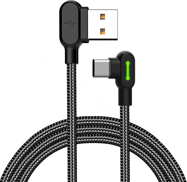 Angled USB-C cable Mcdodo with LED indicator, 3 m