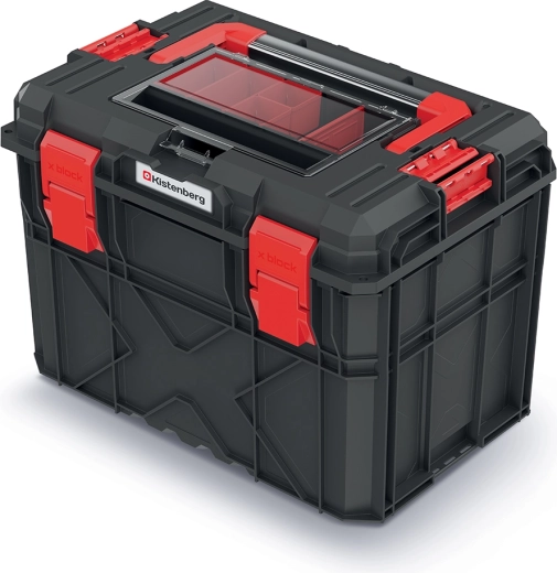 Værktøjskasse X BLOCK ALU LOG 546 × 380 × 407 mm, sort