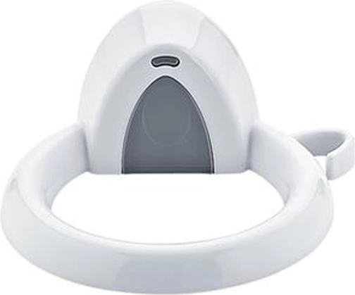 Support sèche-cheveux en plastique – blanc et gris