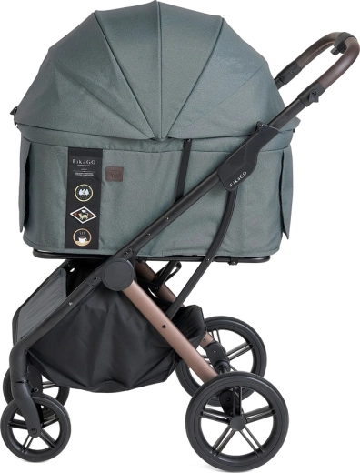 FikaGO passeggino per cani e gatti agile2 vintage green
