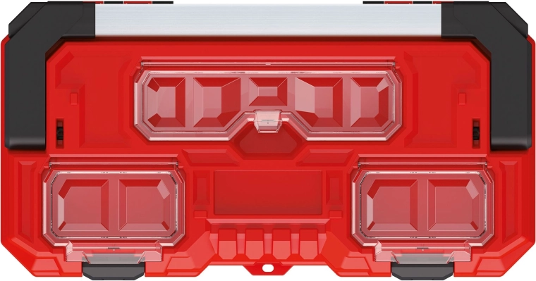 Clear top organizers in the lid