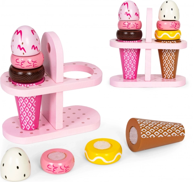Set di Gelati in Legno per Bambini - 9 Elementi