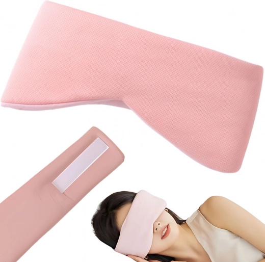 Double-sided sleep mask with warm and cooling side