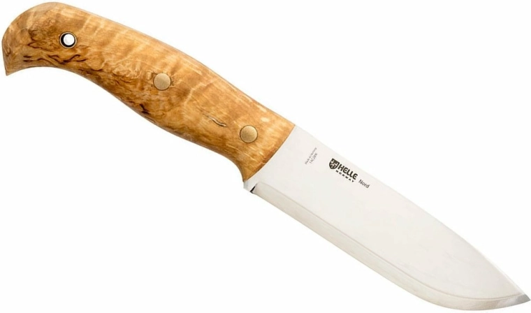 Helle Nord – buitenmes 14,7 cm, krulberk, leren schede