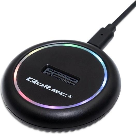 Docking station per SSD M.2 NVMe/SATA con USB‑C e illuminazione RGB 2TB