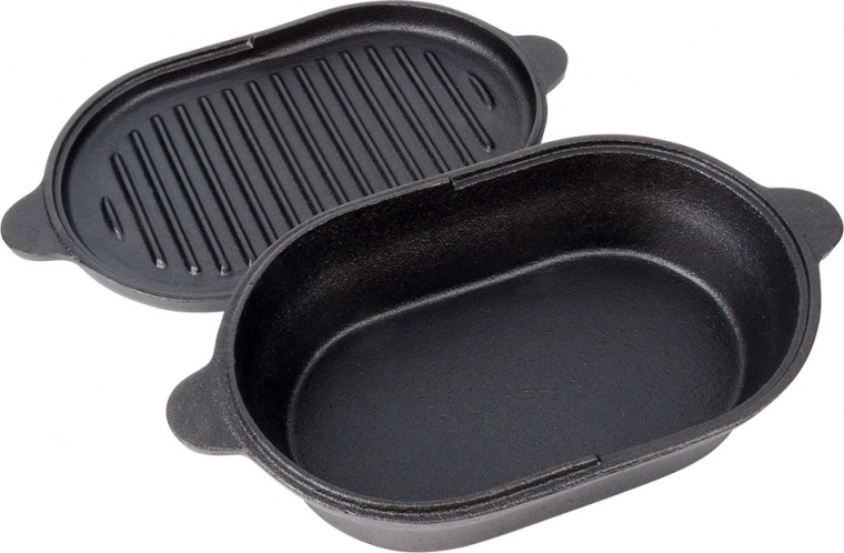 Heavy cast iron for even heat