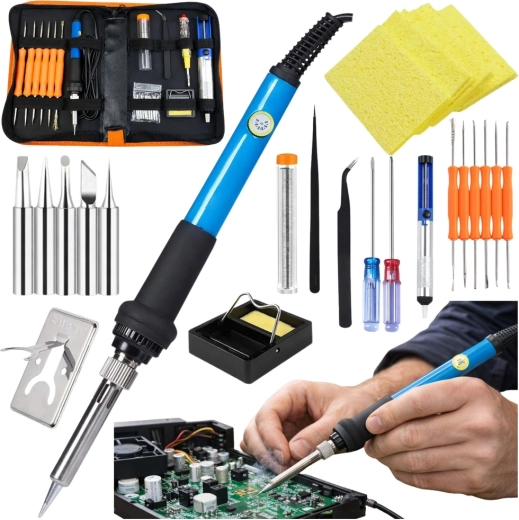 Kit de soudure de précision 60 W avec accessoires et étui