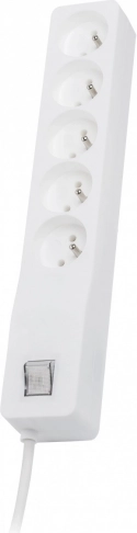 Lestar ZX 510 Surge-Protected Power Strip, 5 outlets, 1.5 m, white