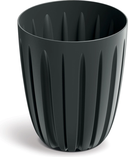 WARIO Planter 16.3 cm charcoal with inner insert