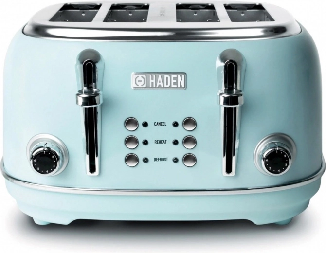 Heritage Turquoise Four-Slot Stainless Steel Toaster