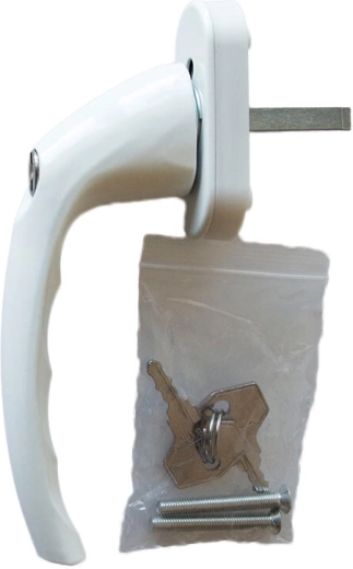 Uzamykatelná hliníková klika na plastová okna a dveře RICHTER – bílá