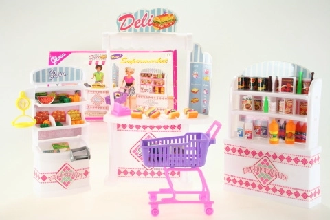 Glorie supermarkt – speelset met snacks en accessoires