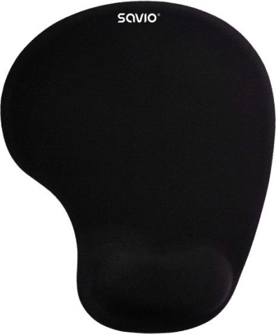 čierna ergonomická podložka pod myš SAVIO