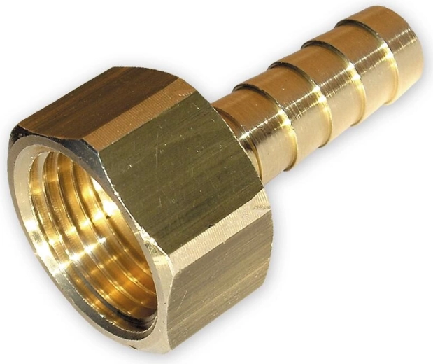 Hose coupling 1/2" with right-hand thread, brass, for 9 mm LPG hose