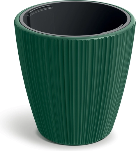 Vaso ORO con inserto 19,9 cm, verde scuro